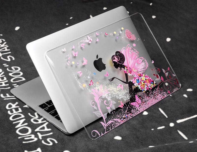 UESWILL Creative Design Smooth Hard Case Cover Compatible with MacBook Pro 15 inch with Retina Display (NO Touch Bar,NO CD-ROM) Model A1398 + Microfibre Cleaning Cloth, Fairy - Image 4